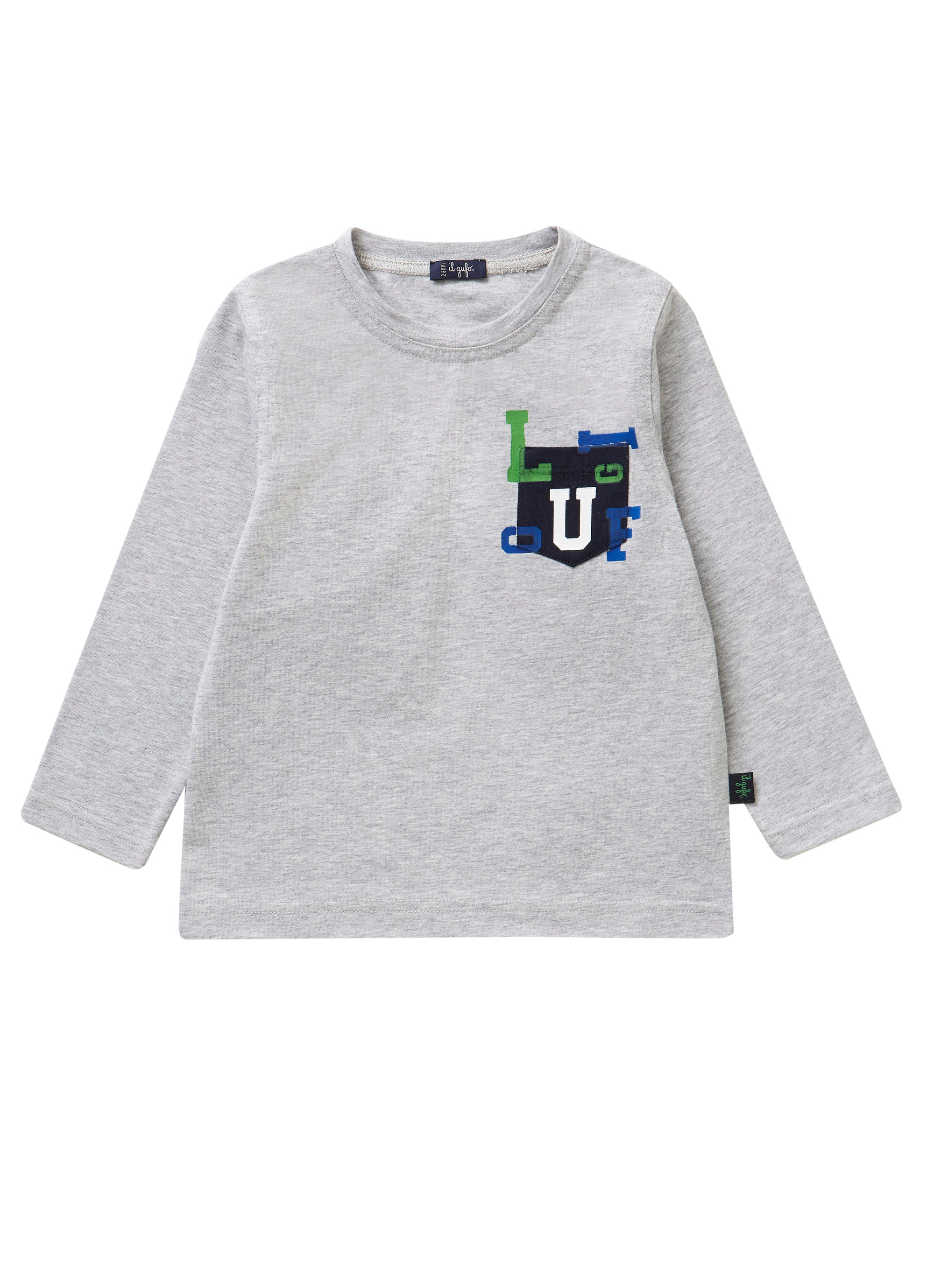 T-shirt with Il Gufo print on the pocket.
