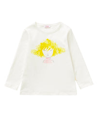 T-shirt with little blonde girl motif