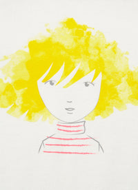 T-shirt with little blonde girl motif