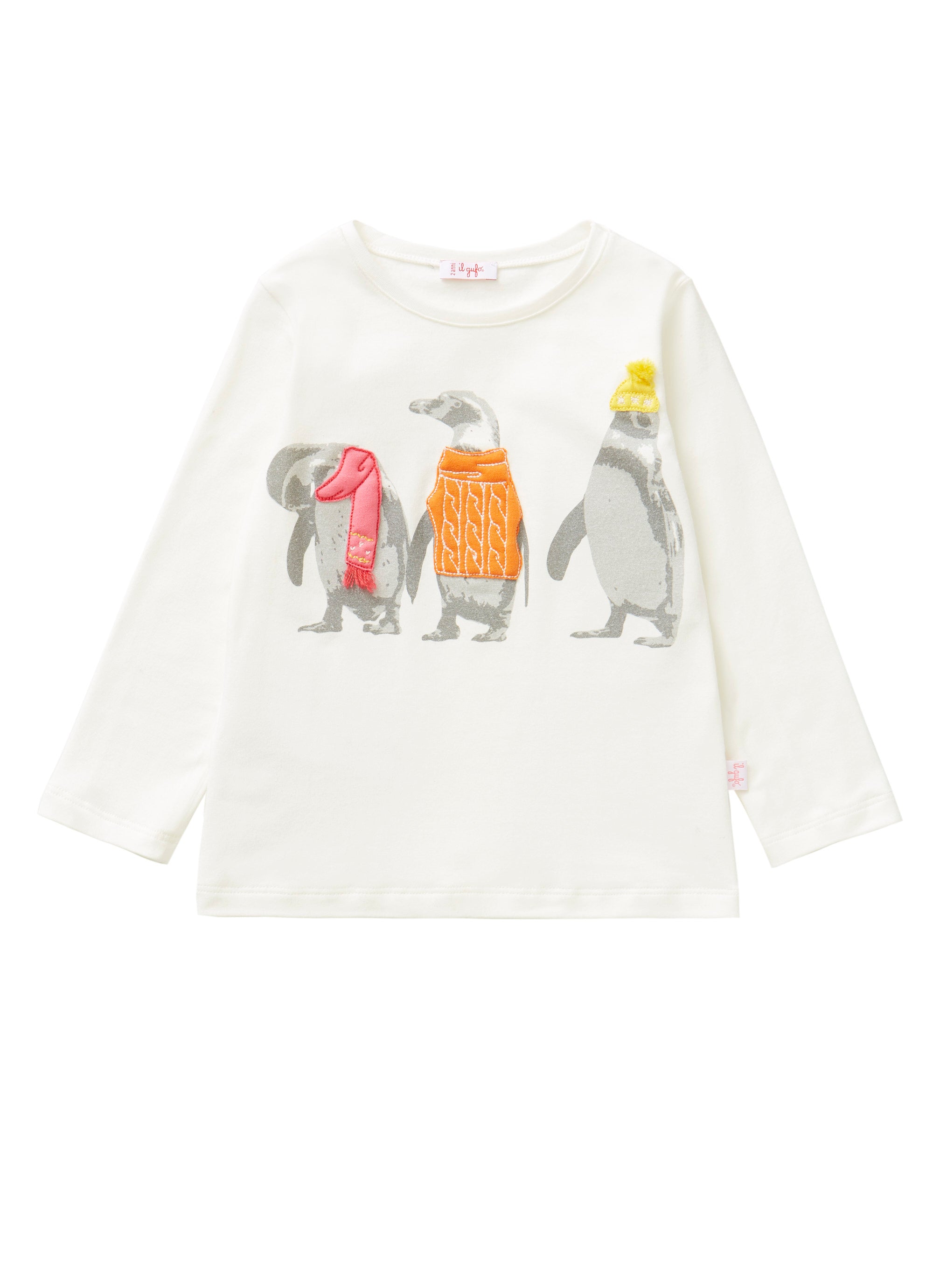 Long-sleeve jumper with penguins motif