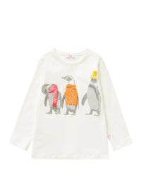 Long-Sleeve Jumper With Penguins Motif