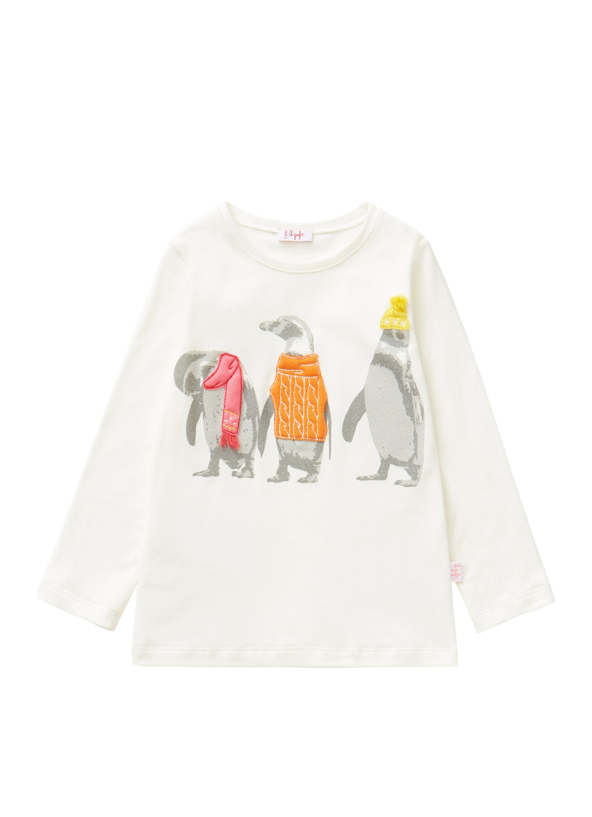 Long-Sleeve Jumper With Penguins Motif