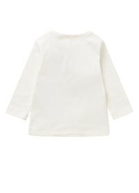T-shirt with little girls wearing shocking pink sweaters