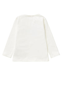 White T-shirt with little girls motif