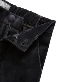 Tuxedo in grigio velluto liscio con revers