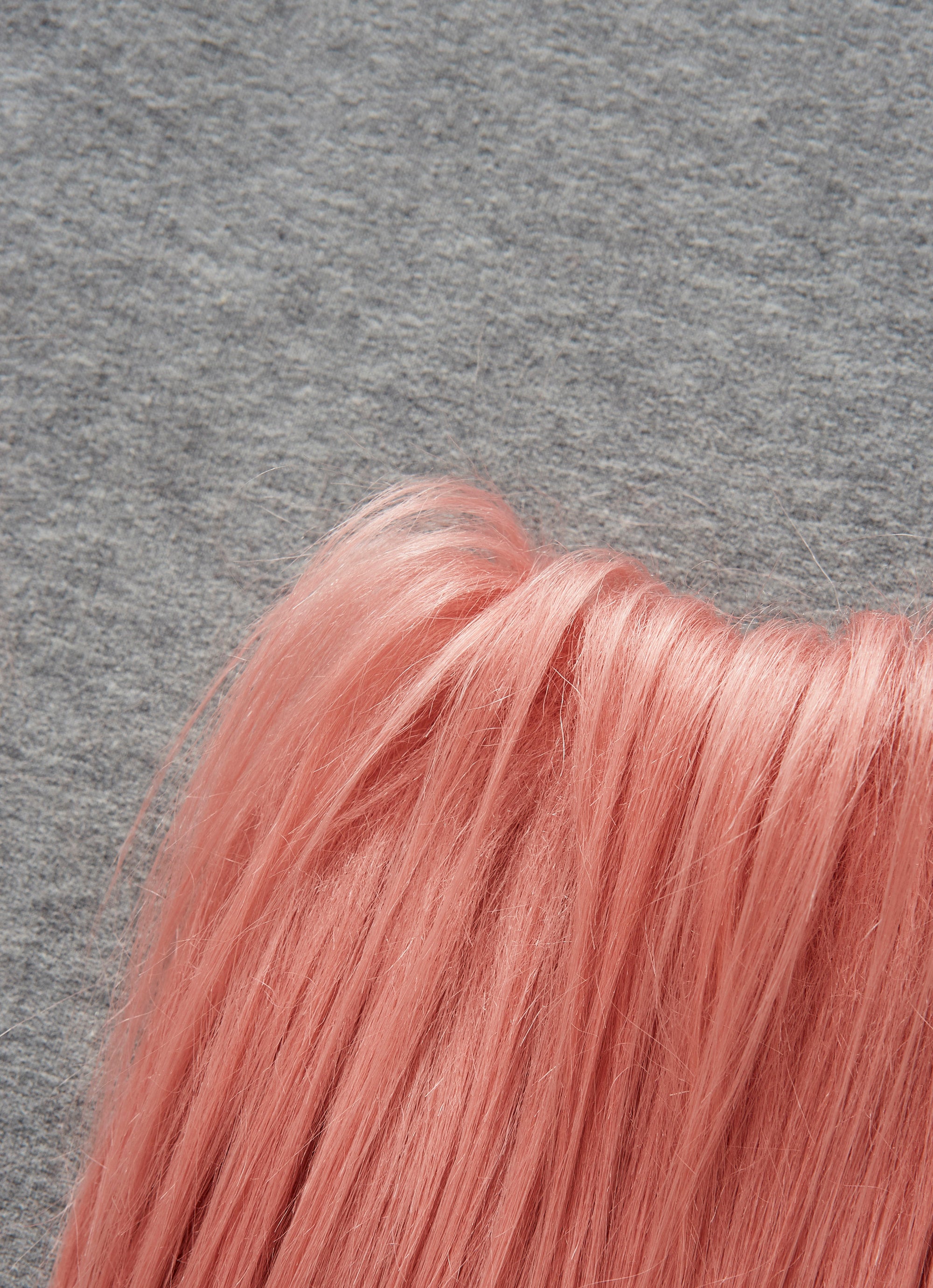 Dress with pink faux-fur inserts