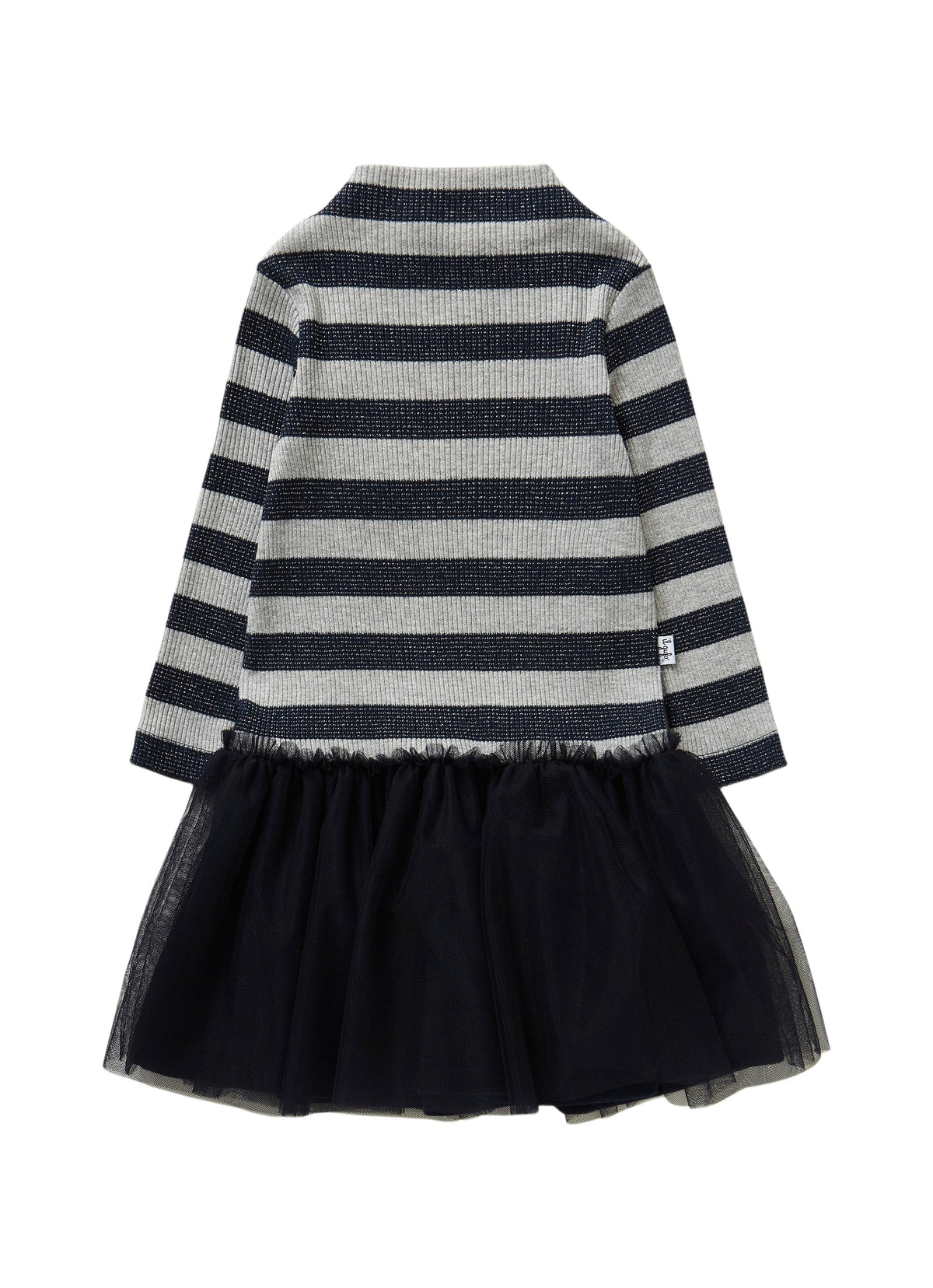 Ribbed Dress With Tulle Skirt