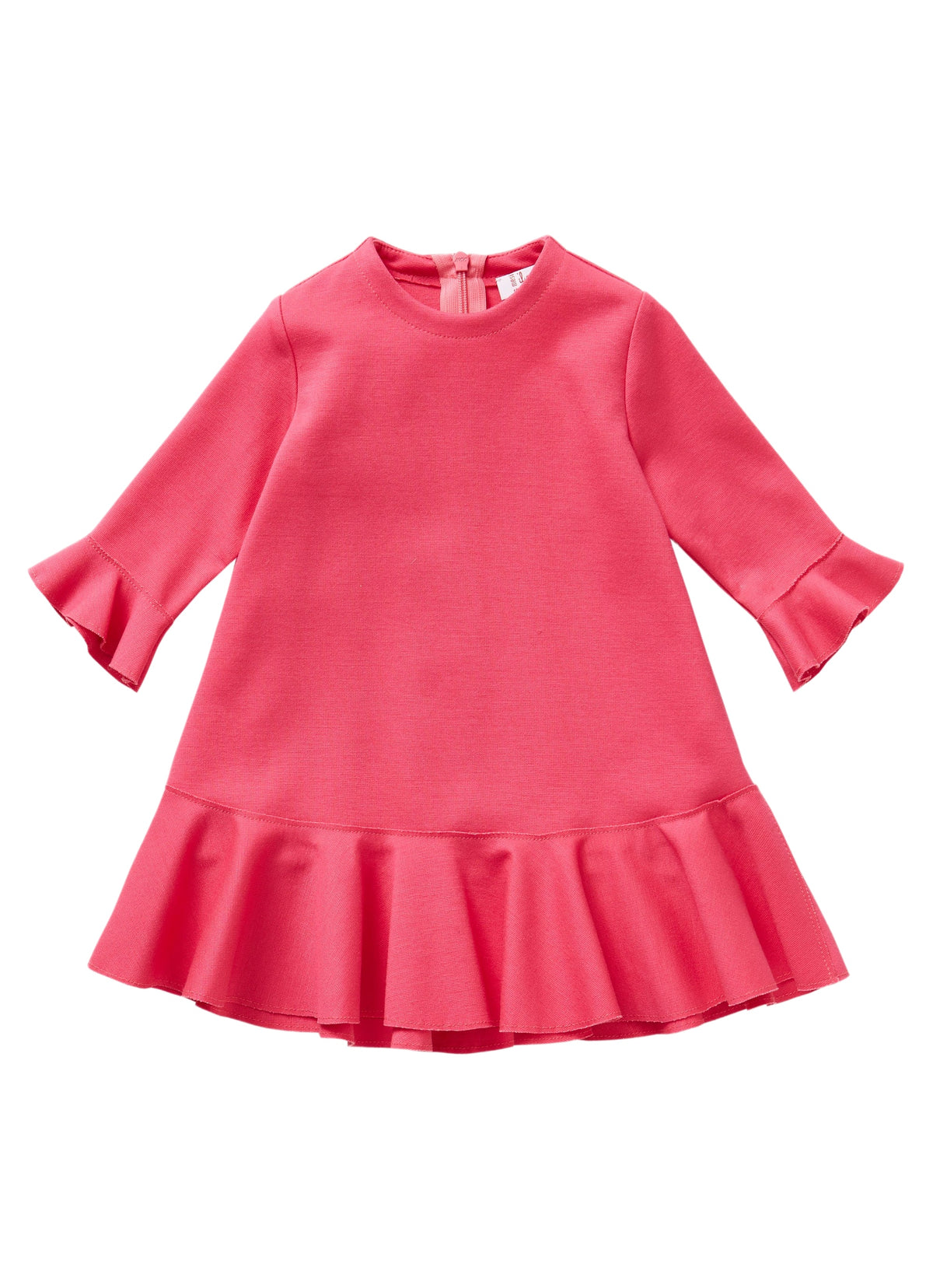 Shocking Pink Dress With Ruffle