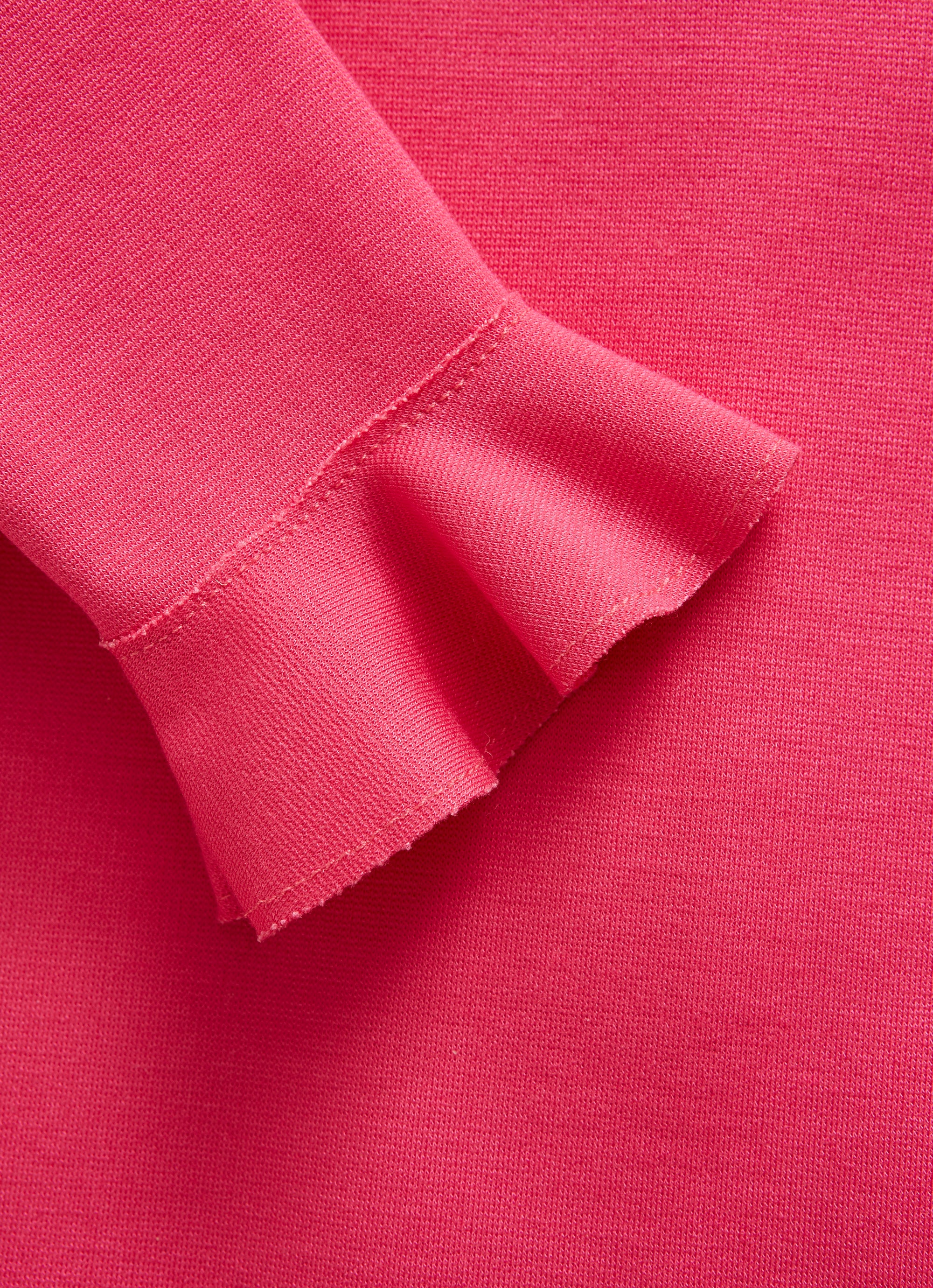 Shocking pink dress with ruffle