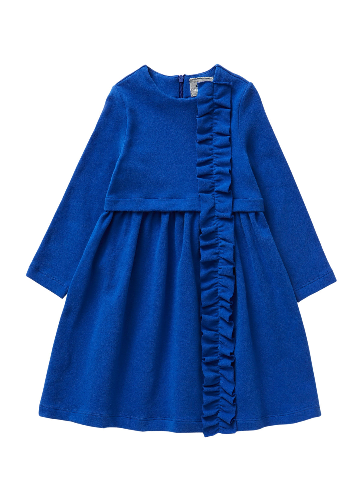 Soft Fleece Empire Style Dress With Ruffles