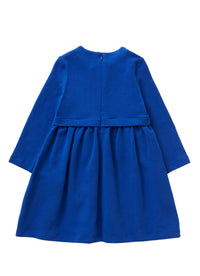 Soft fleece empire style dress with ruffles