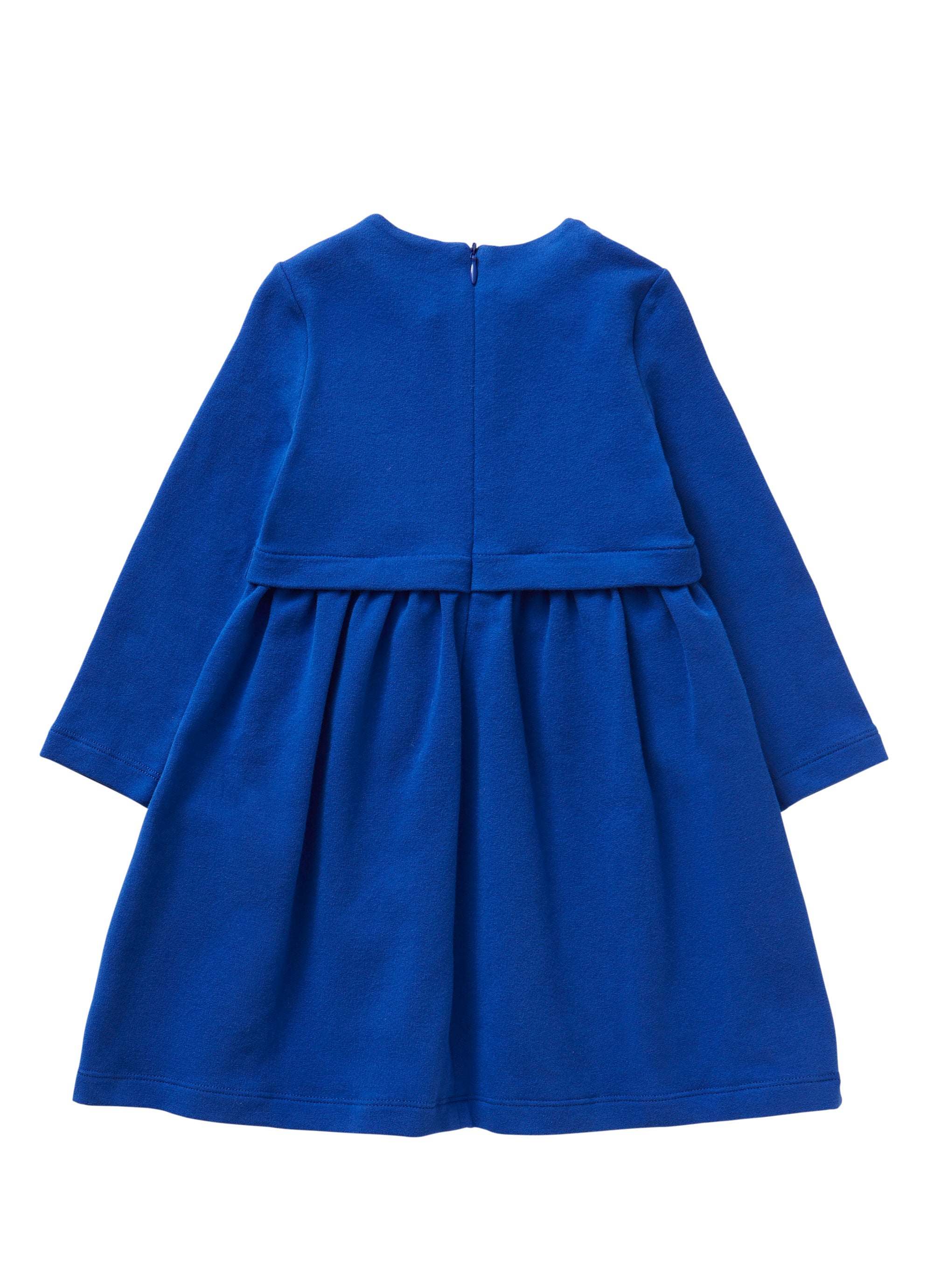 Soft fleece empire style dress with ruffles