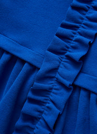 Soft fleece empire style dress with ruffles