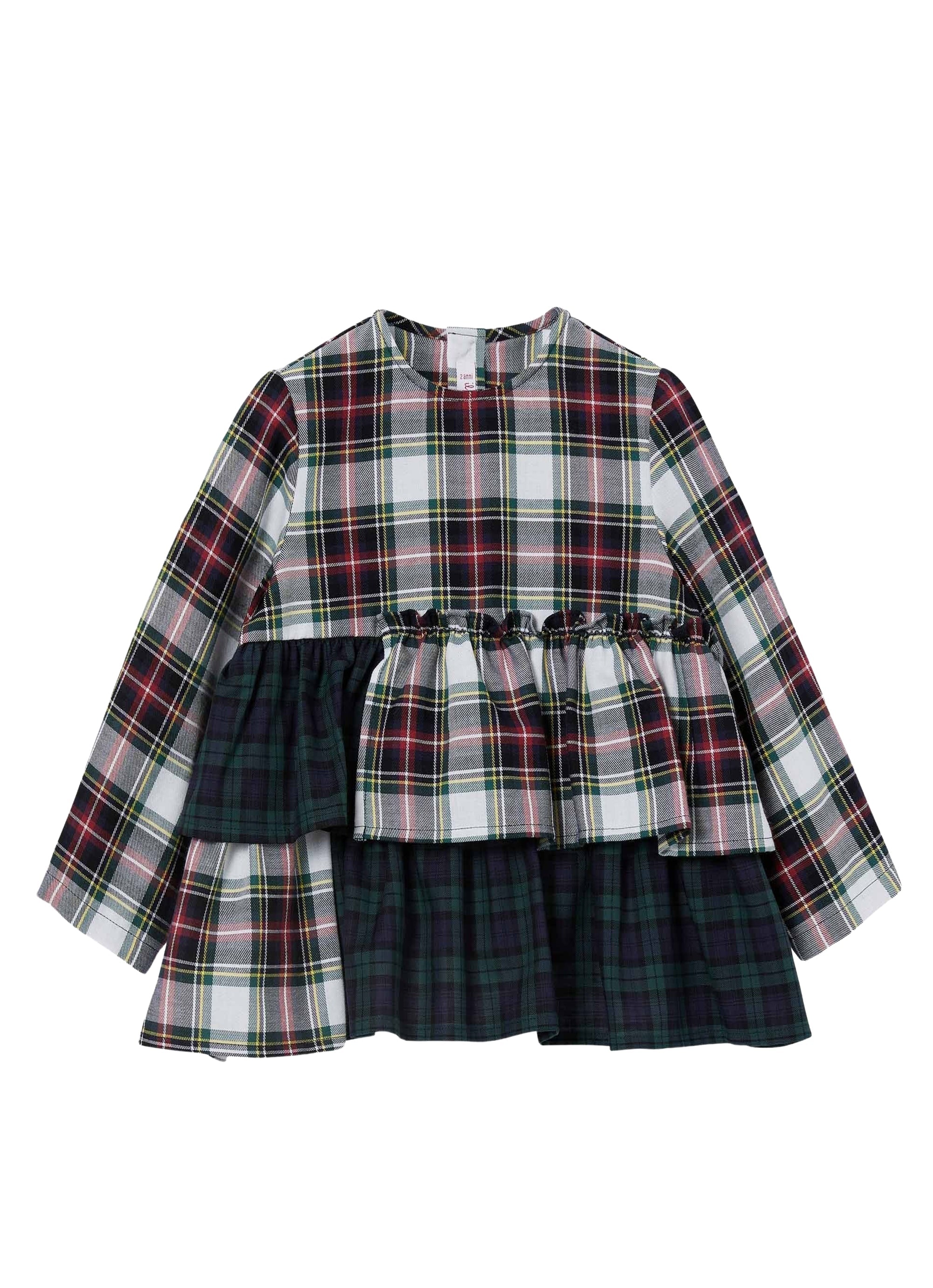 Camicia con balze tartan