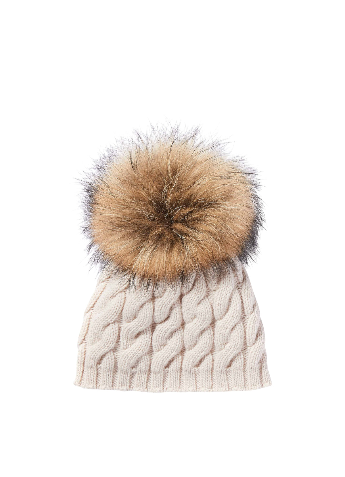 Hat With Real Fur Pom-Pon