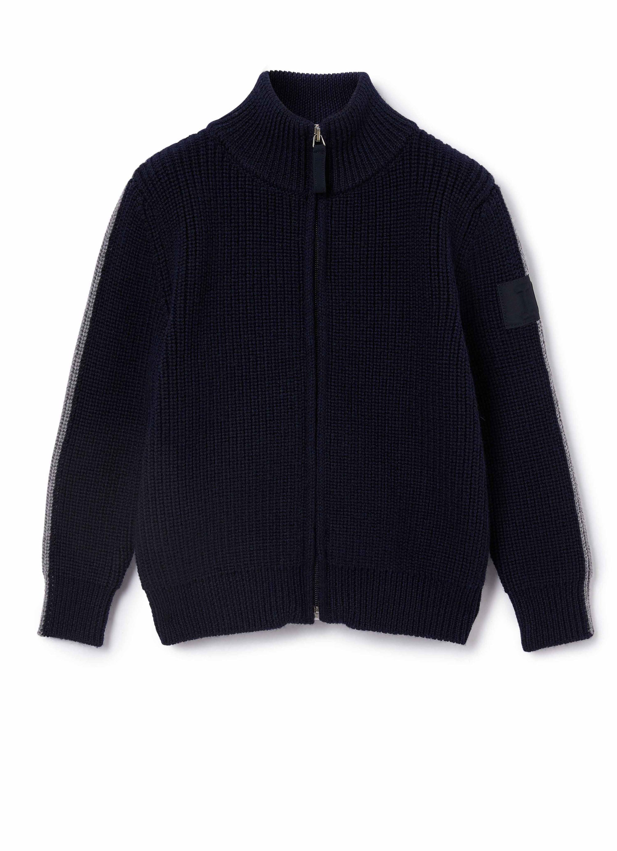 Blue and grey sweater