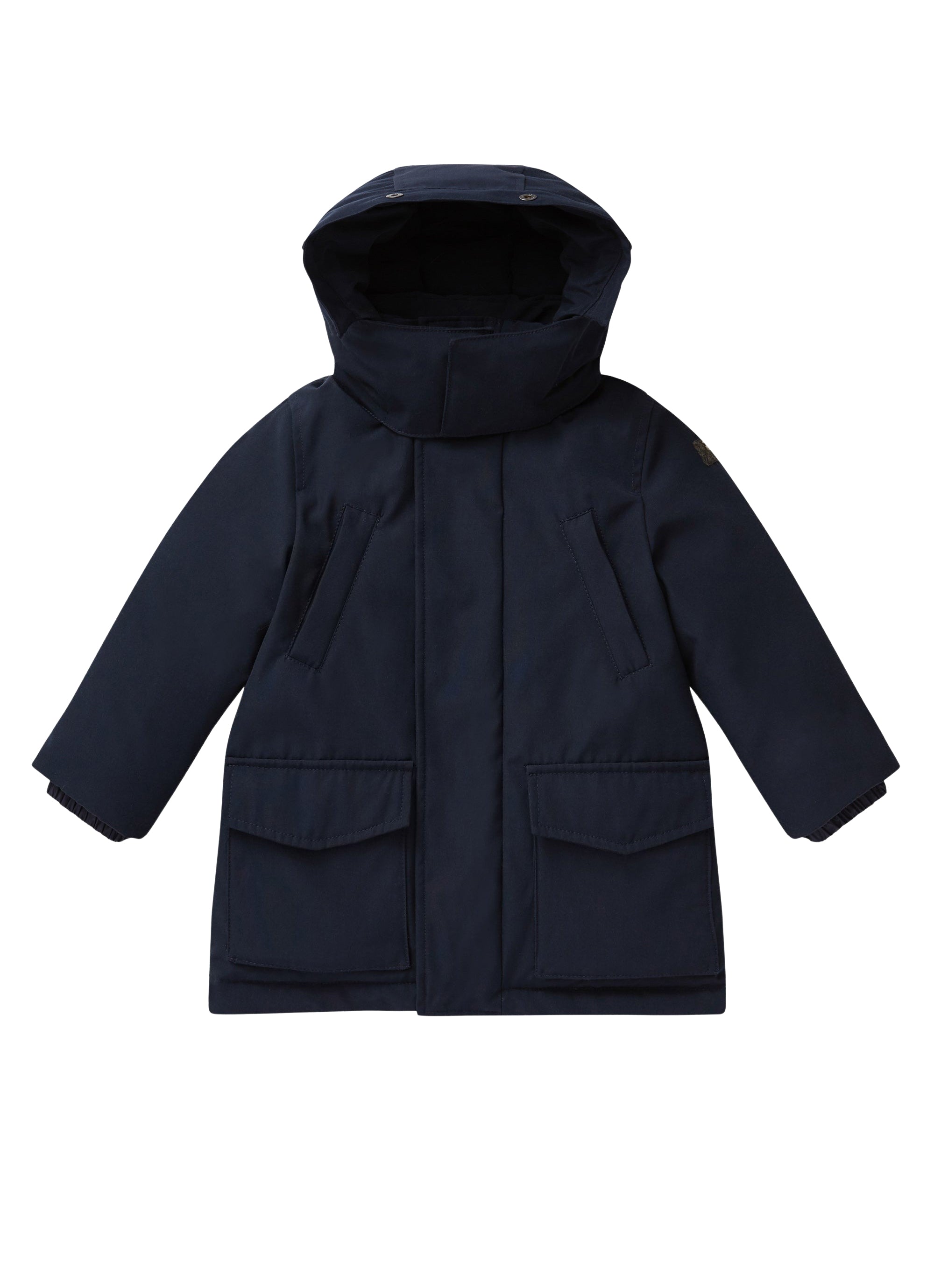 Parka blu con pelliccia