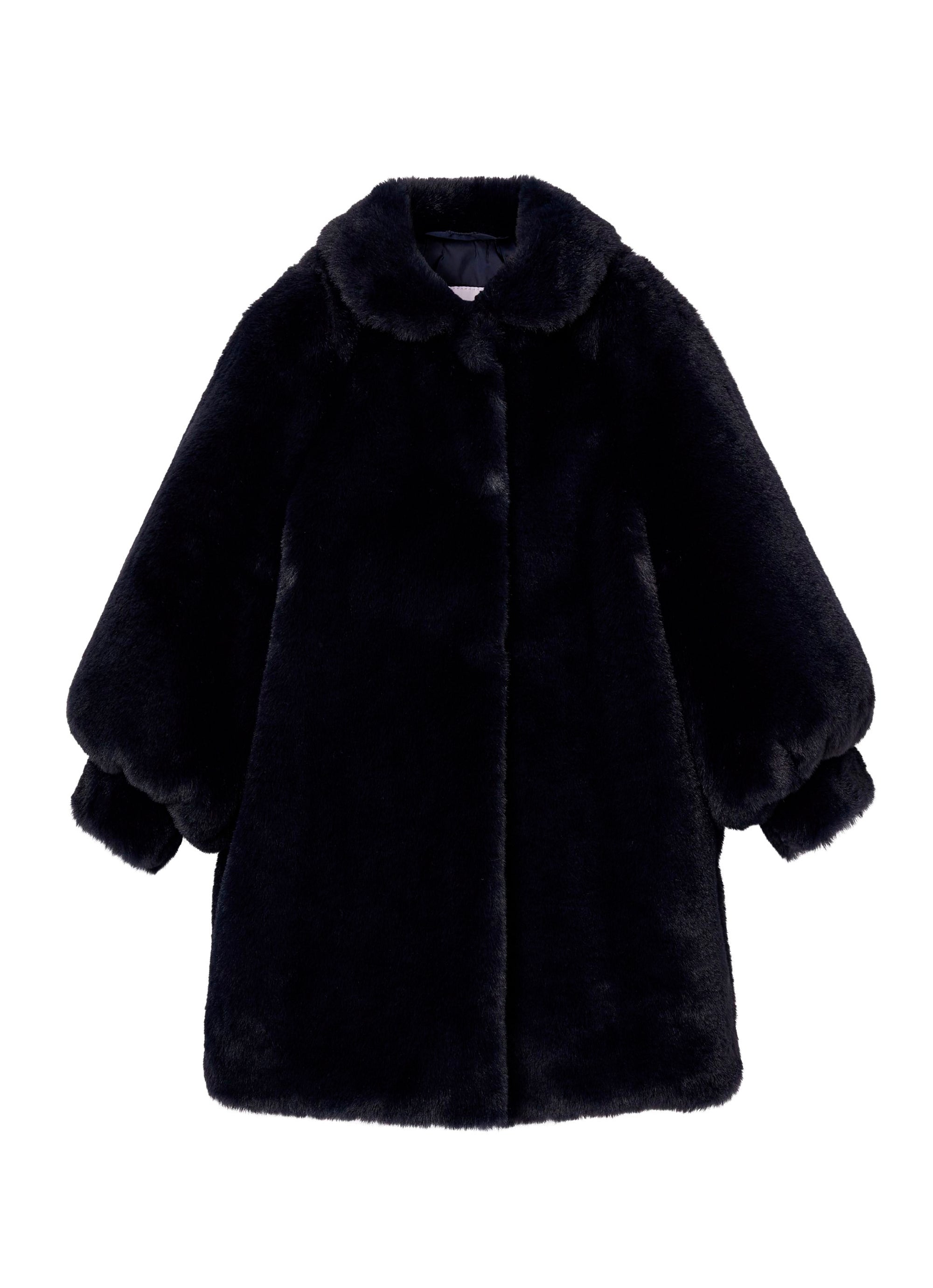 Faux fur coat - Blue Navy