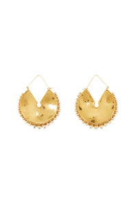 Circular brass earrings - Gold and Silver