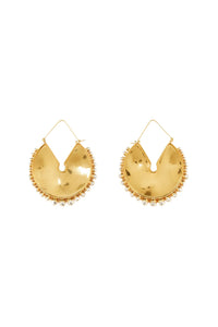 Boucles d’oreilles circulaires en laiton - Or & Argent