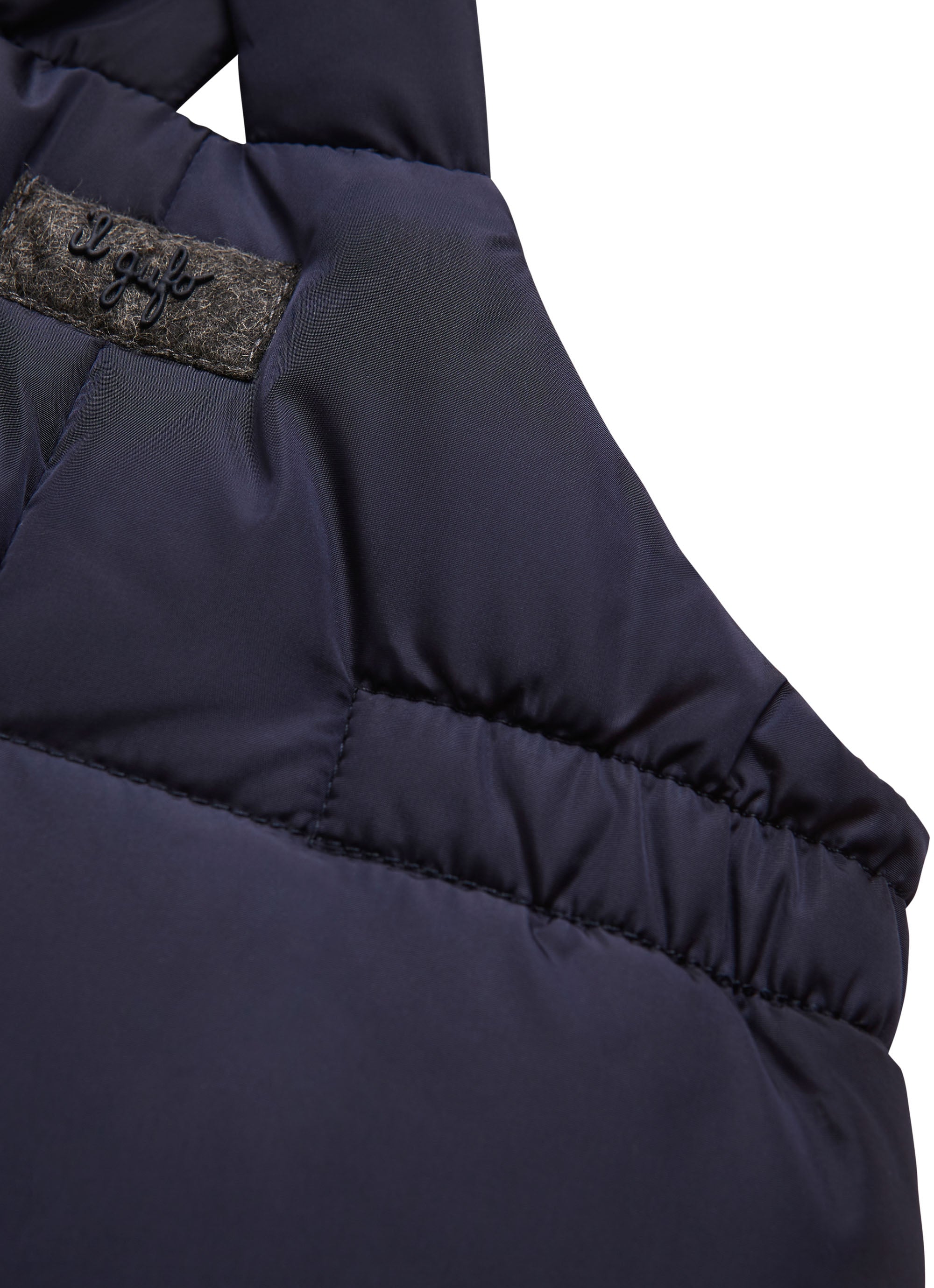 Pantaloni blu in piuma