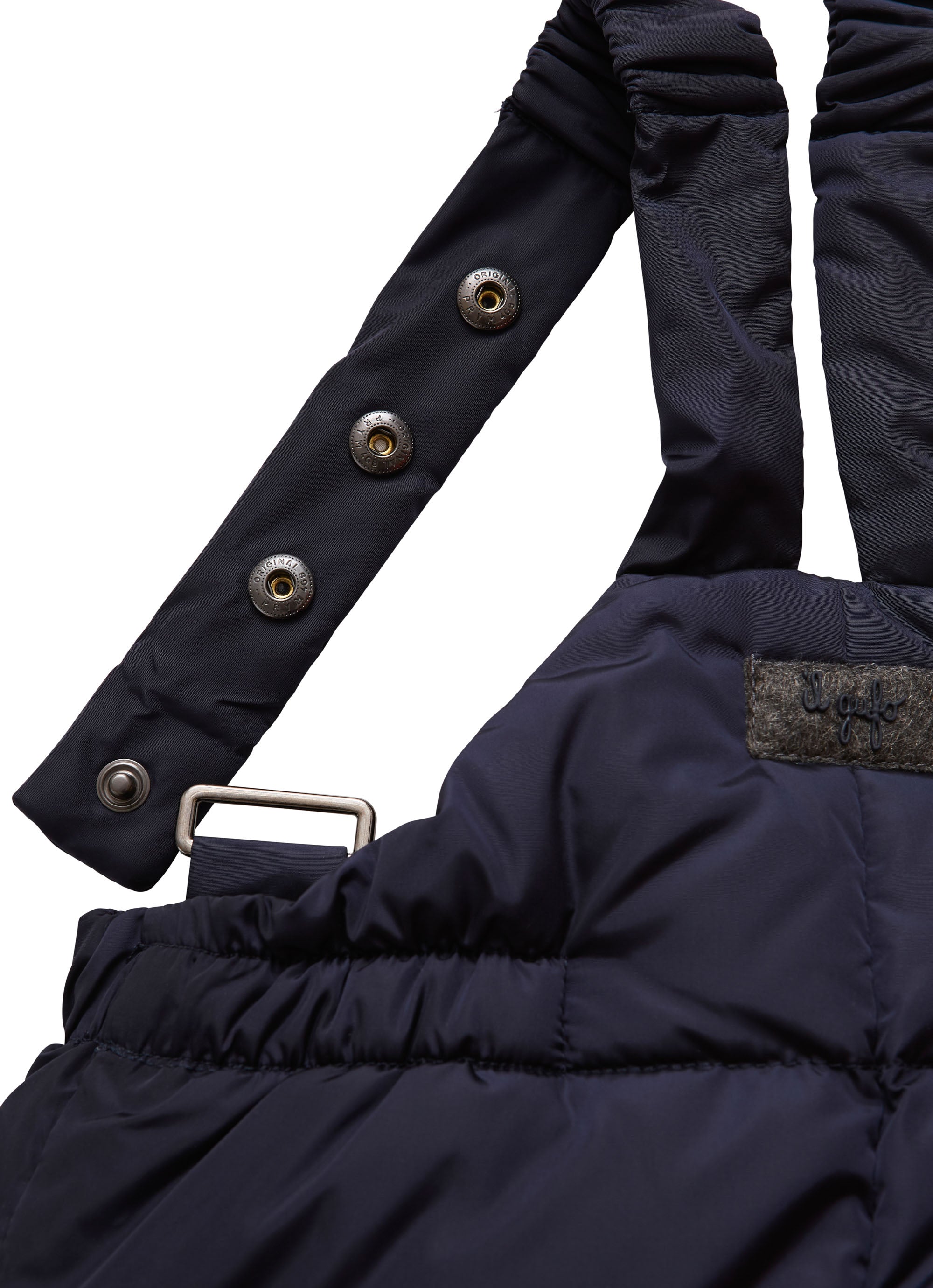 Pantaloni blu in piuma