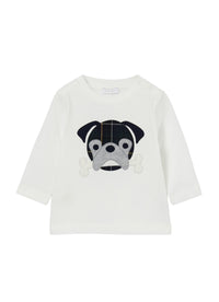 T-shirt manica lunga con cagnolino