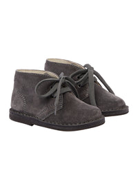 Classic Anthracite Grey Suede First Steps With Para Rubber Sole.