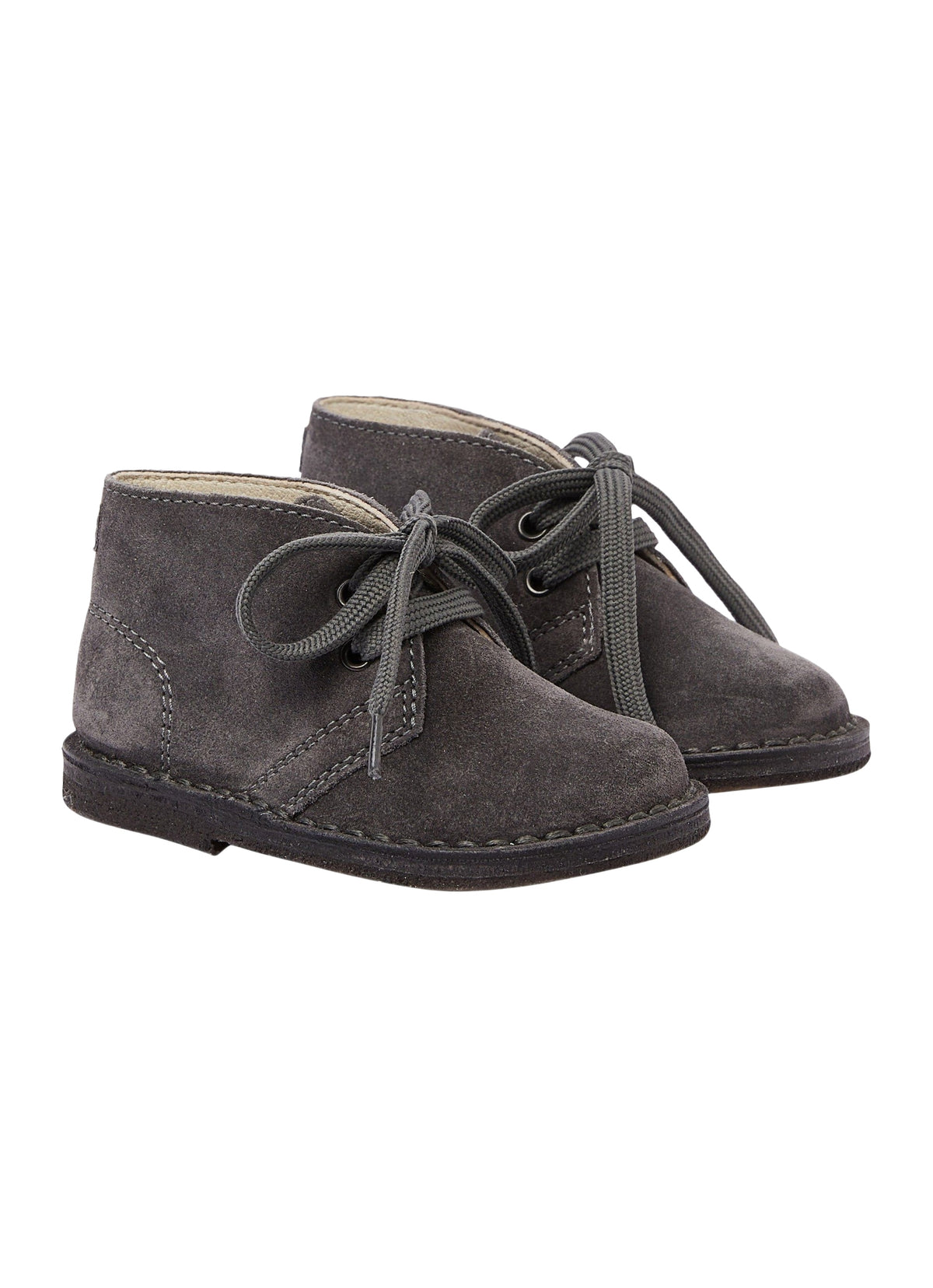 Classic Anthracite Grey Suede First Steps With Para Rubber Sole.