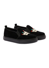 VELVET SLIP ON WITH CROWN