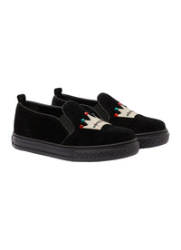 Velvet Slip On With Crown