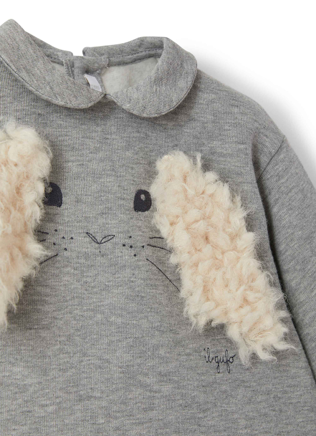 Grey Two-Piece Suit With Rabbit