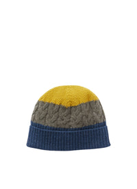 Casquette en laine blocage couleur - Blue