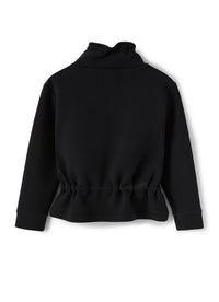 Giacca bonded nera con coulisse