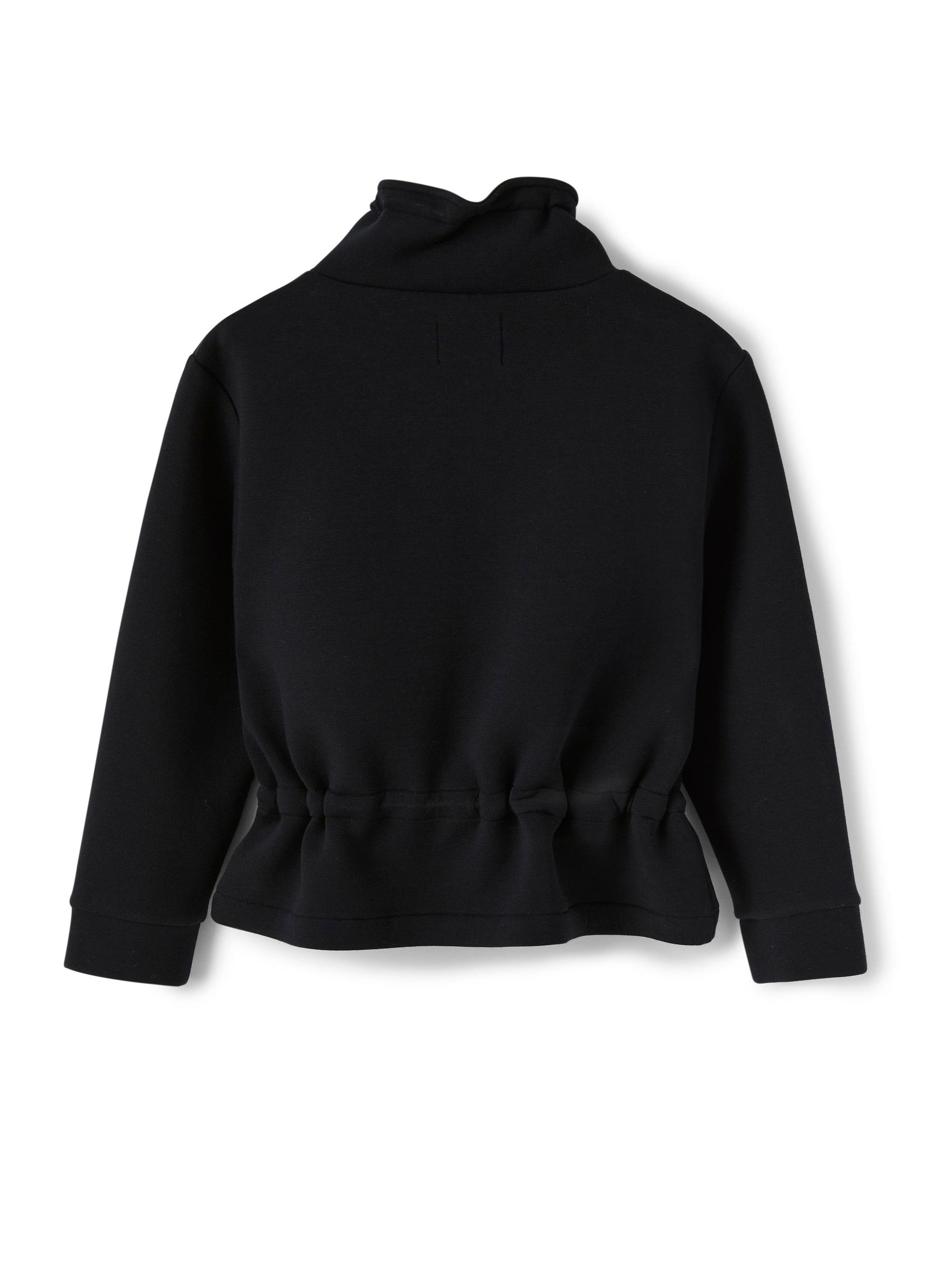 Giacca bonded nera con coulisse
