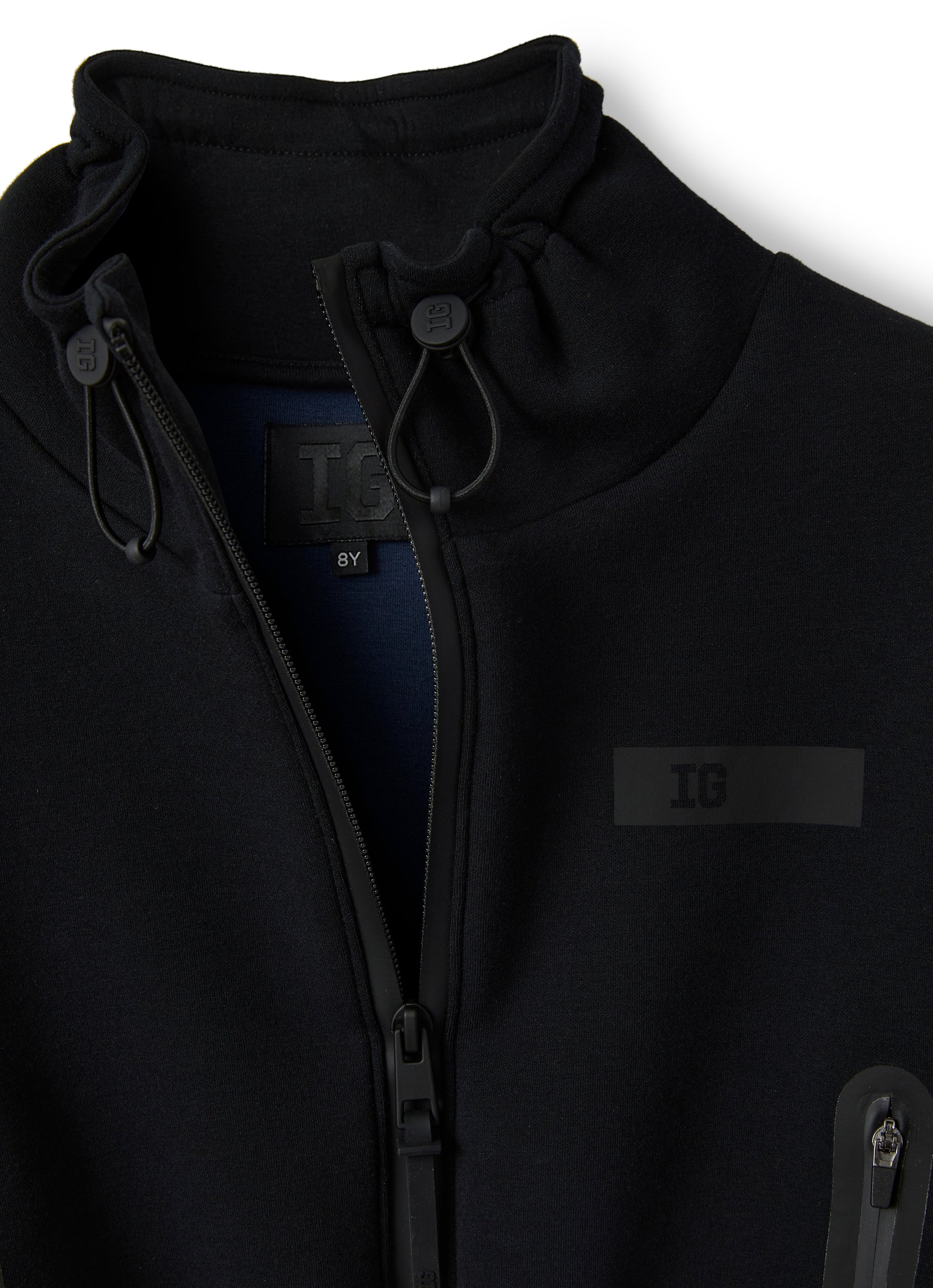 Giacca bonded nera con coulisse