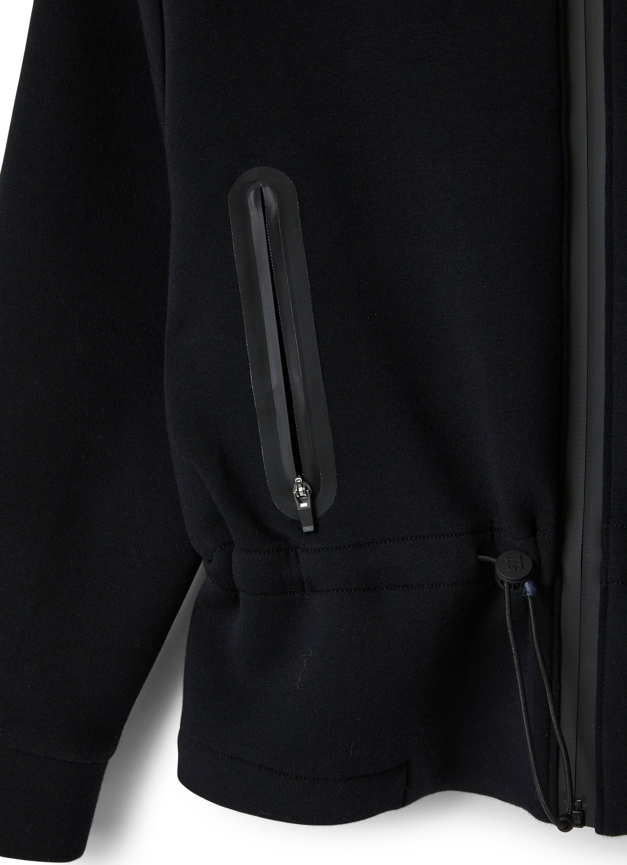 Giacca bonded nera con coulisse