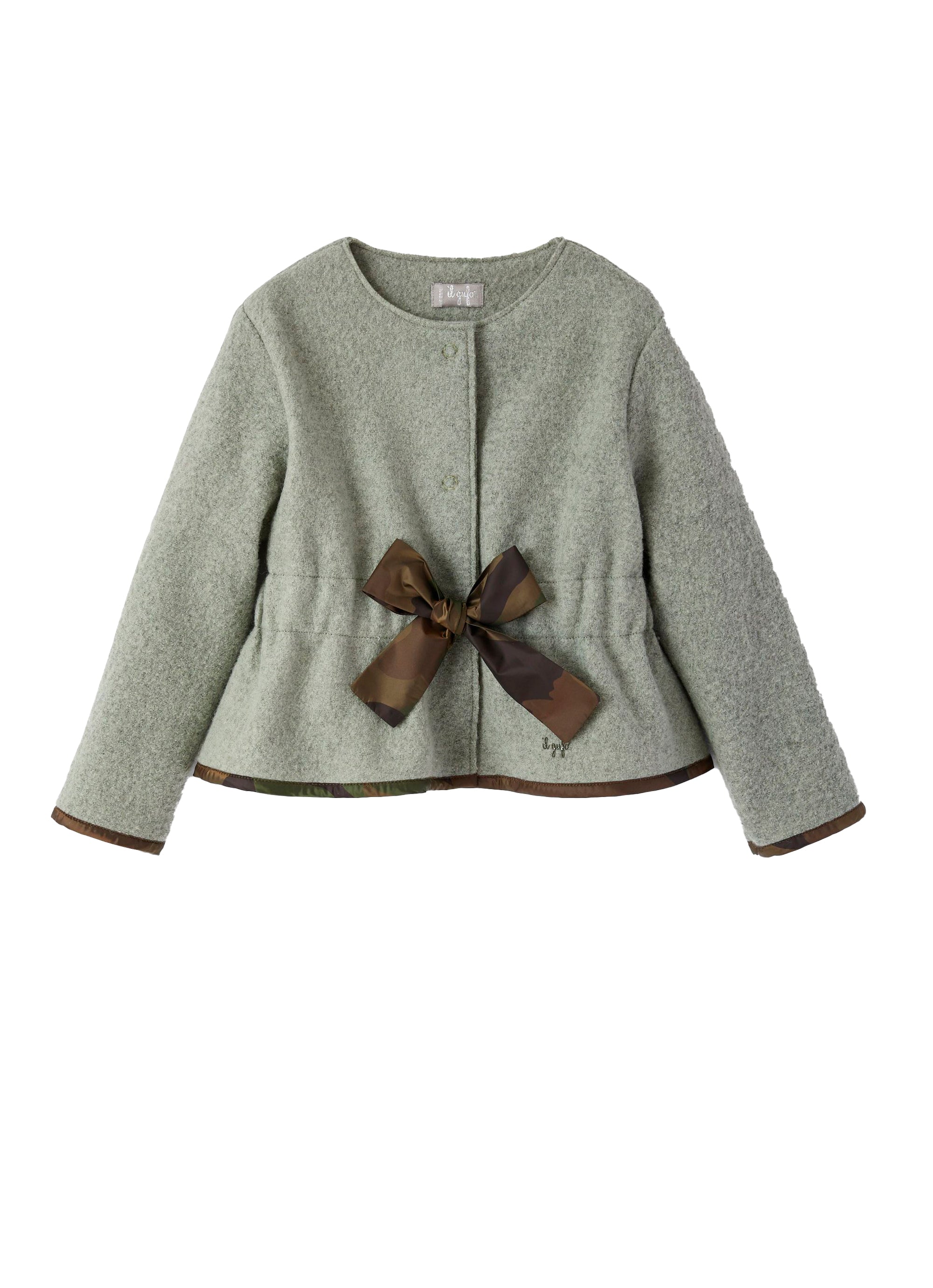 Jacket with wool bow - Abete Argenteo