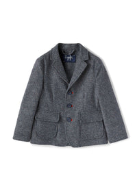 Wool tweed blazer - Blue