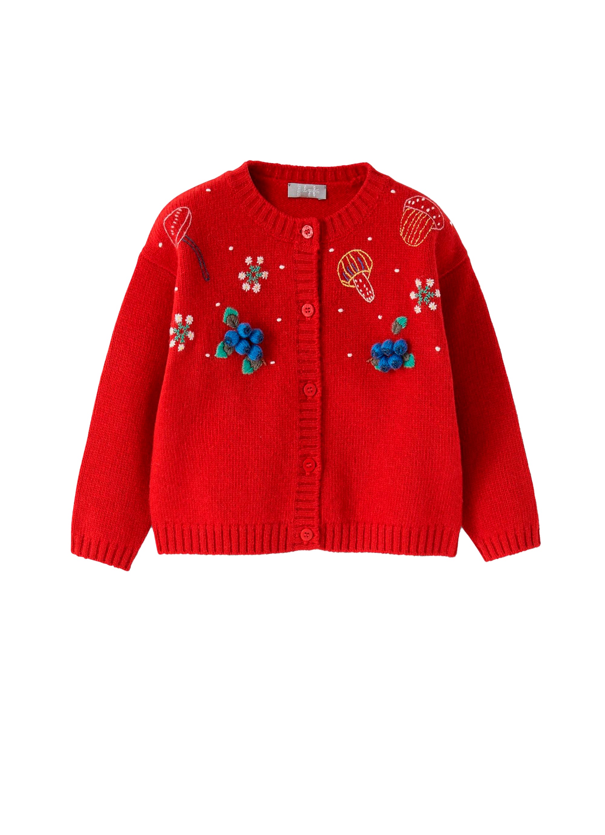 Cardigan avec broderie en laine - Bacca & Blue