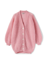 Long wool cardigan - Rosa