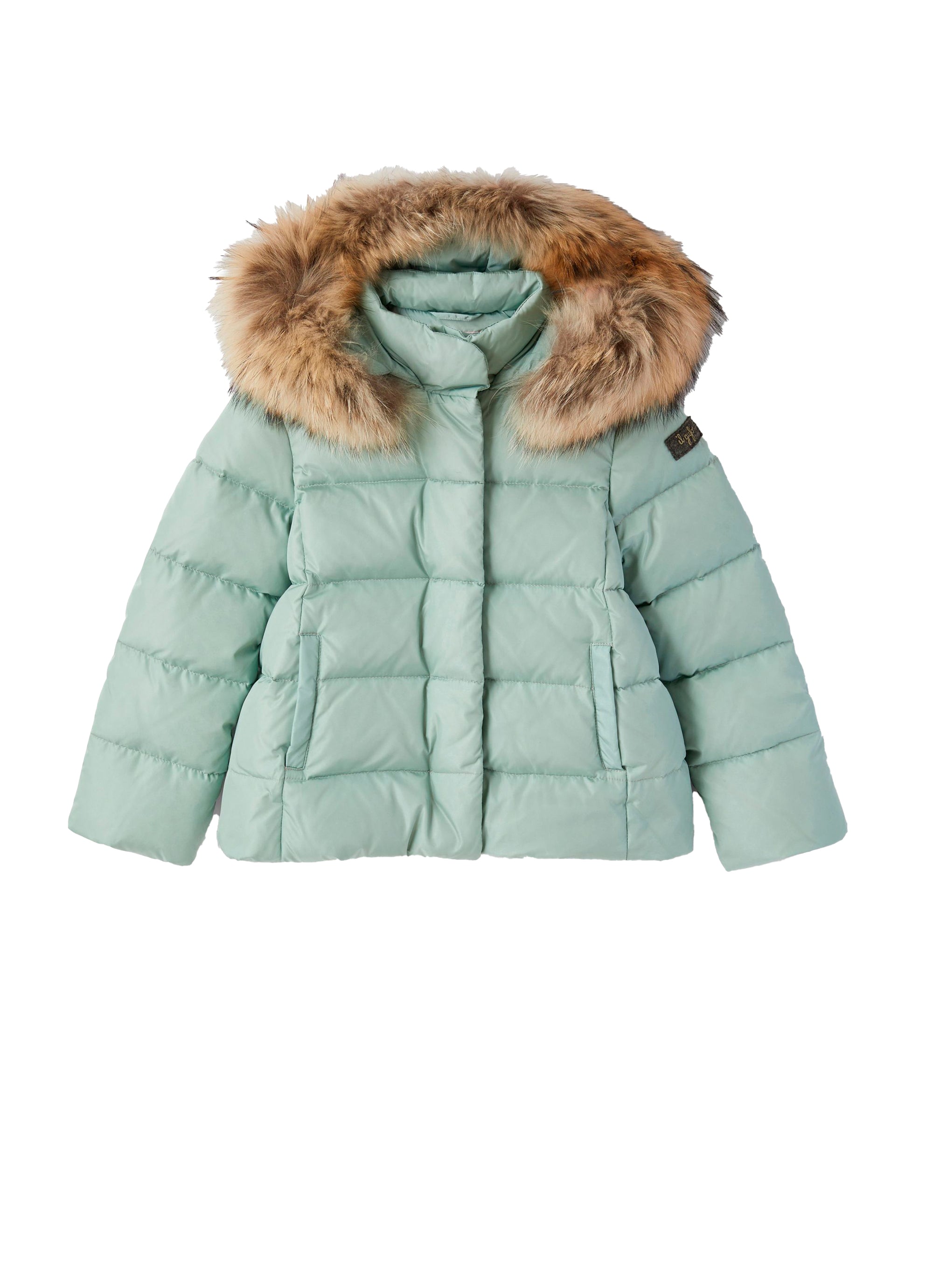 Short padded jacket with fur - Lago