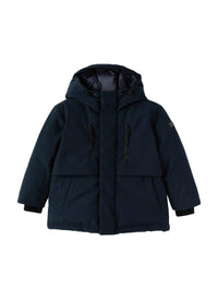 Blue Cotton Nylon Down Jacket
