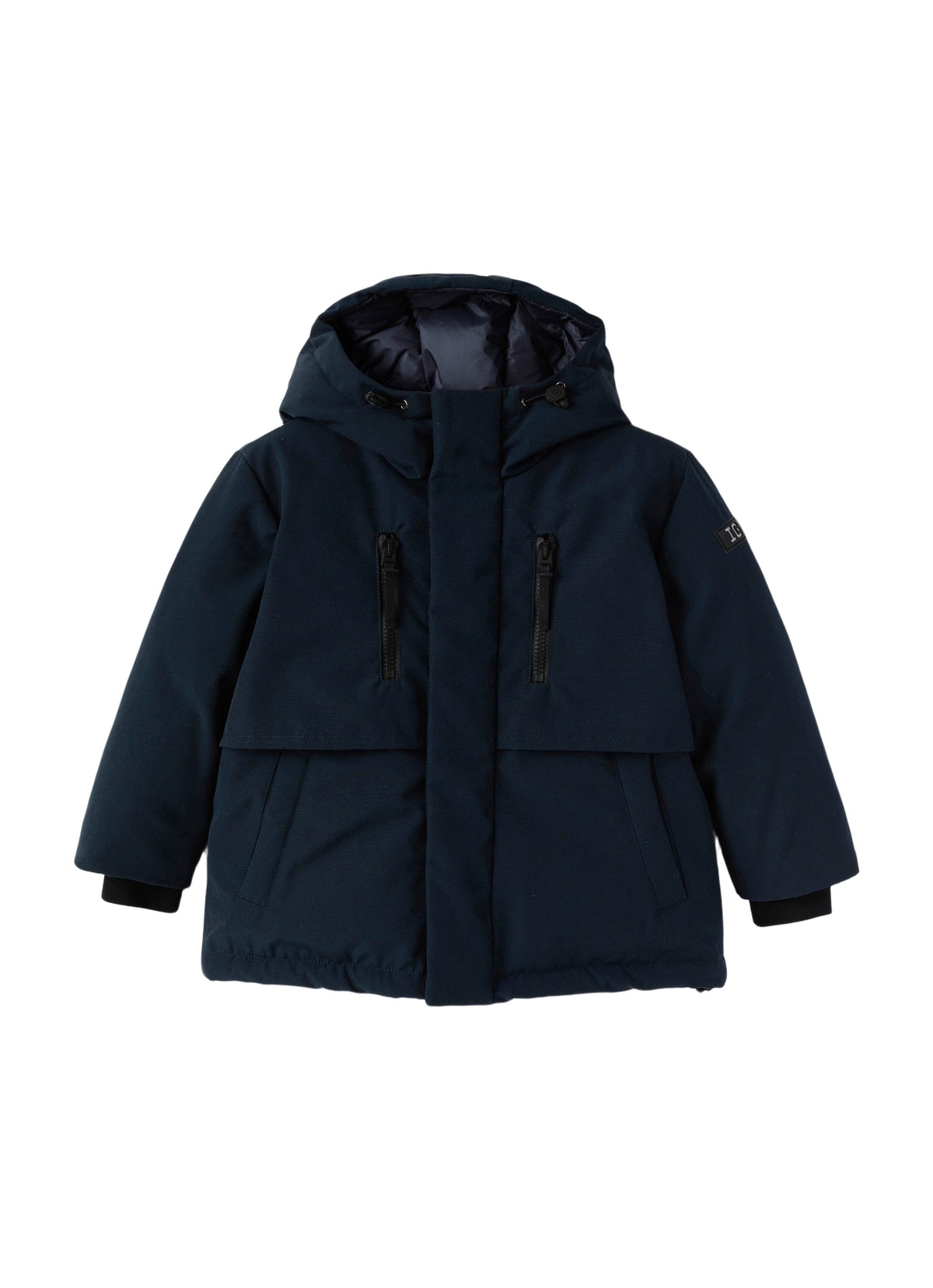 Blue Cotton Nylon Down Jacket