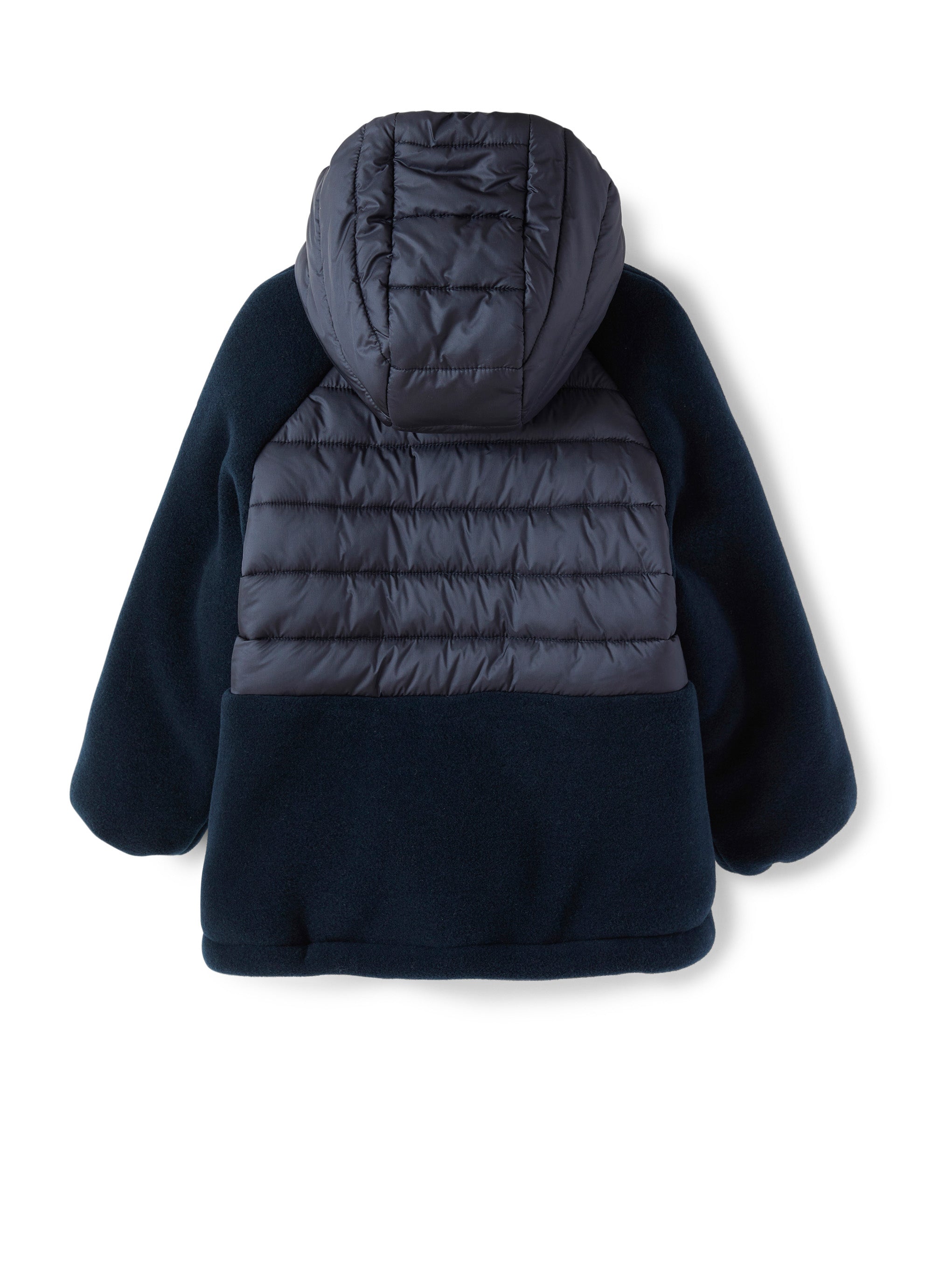 Blue fleece and nylon jacket