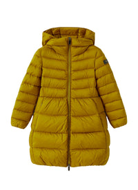 Long lichen yellow down jacket