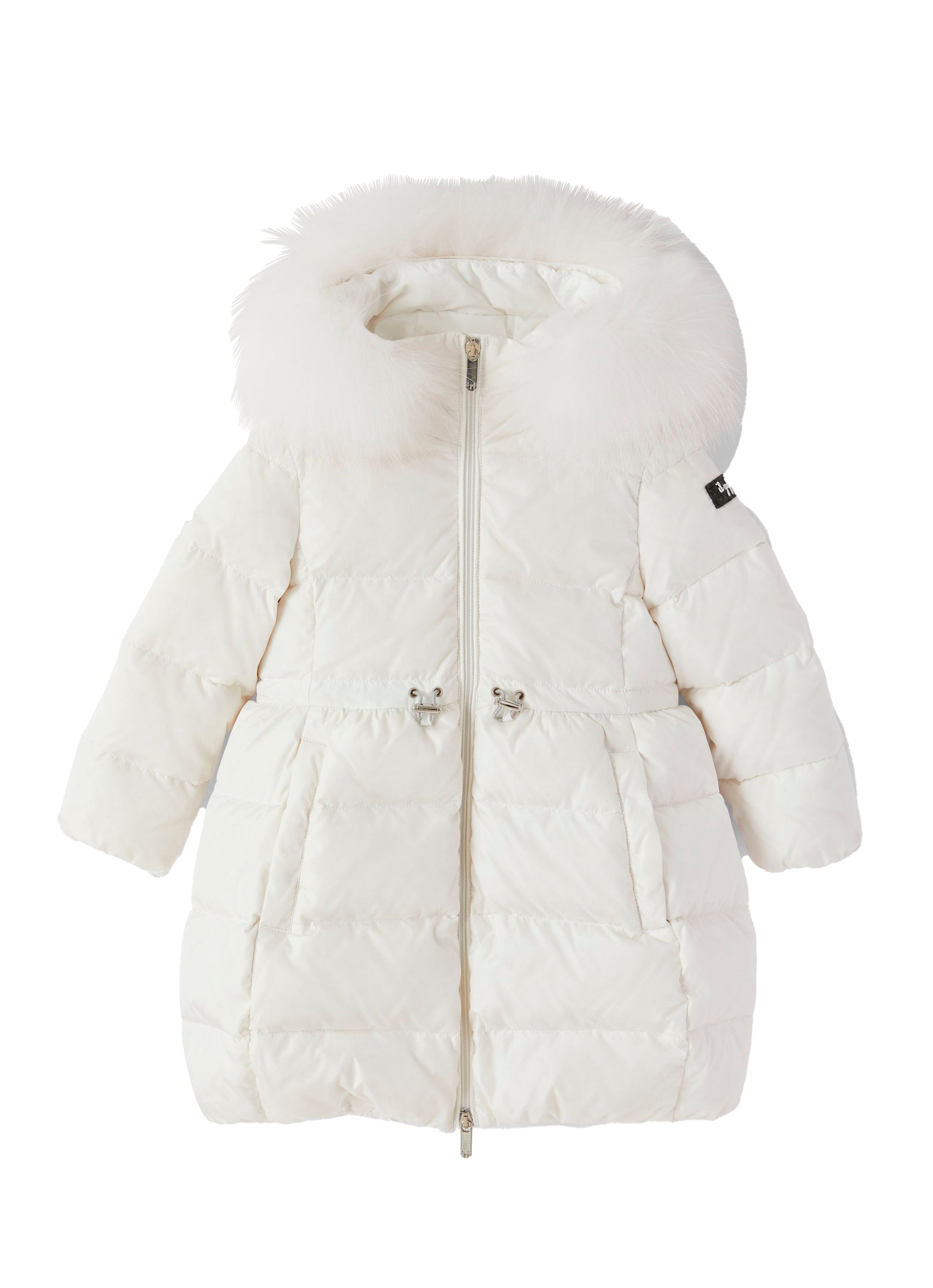 Cappotto bianco con fondo a ovetto