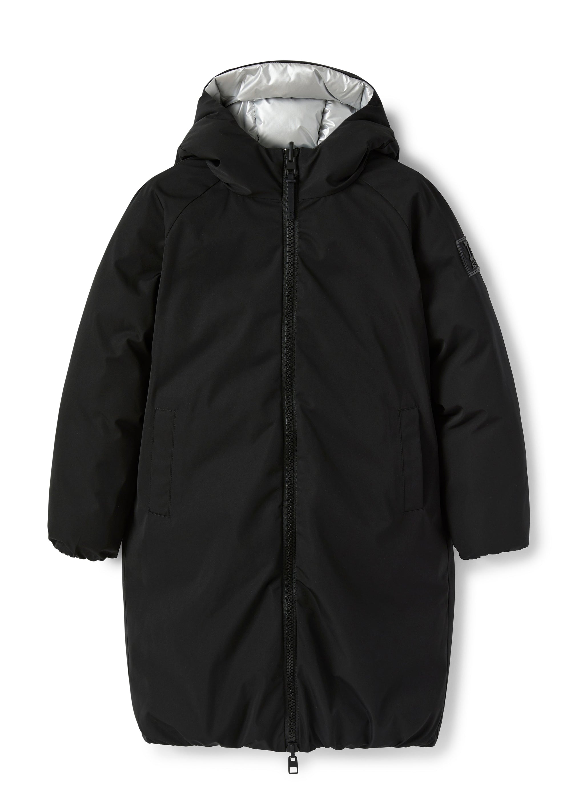 Giacca in nylon nero reversibile