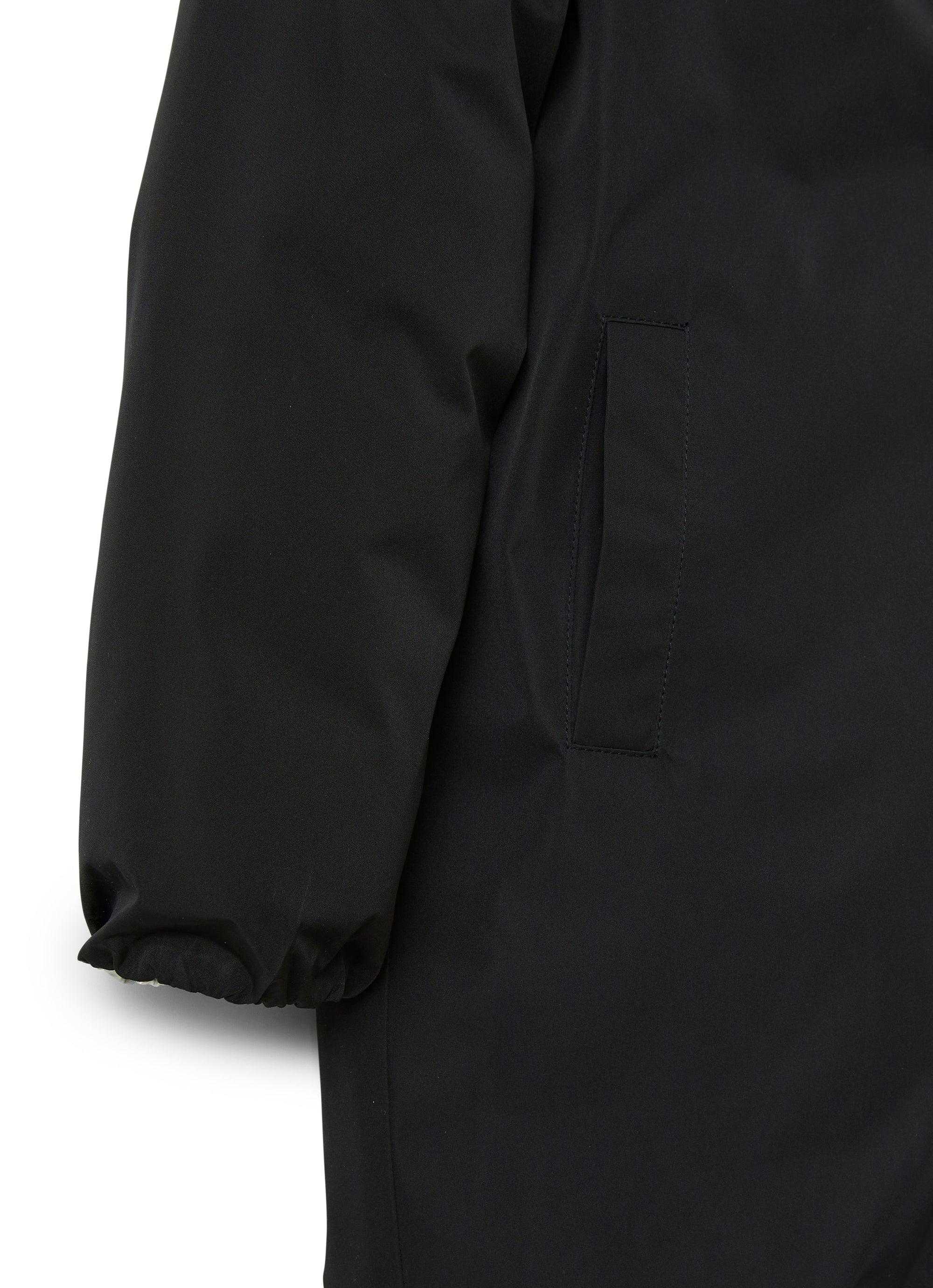 Giacca in nylon nero reversibile