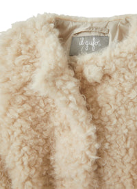 Gilet In Eco-Fur Bianco Latte
